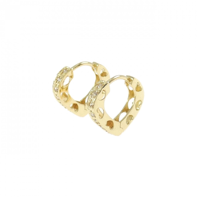 K18YG Bông tai kim cương hình trái tim 0.14CT - Hàng hiệu Chính hãng 868938
