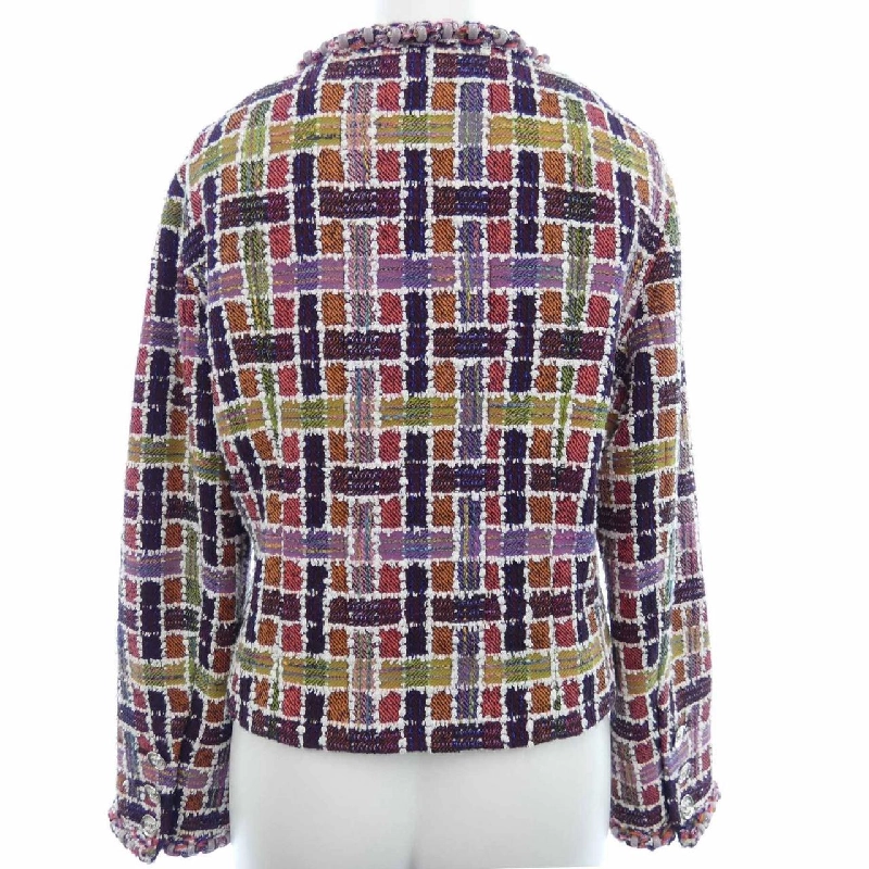 Áo khoác không cổ CHANEL 635201