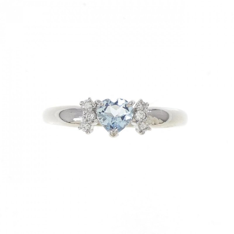 Nhẫn Aquamarine hình trái tim PT900 - Hàng hiệu Authentic 848549