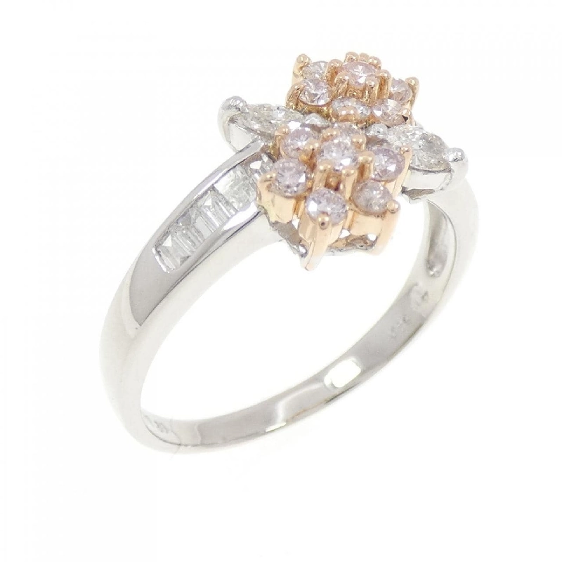 Nhẫn kim cương hoa PT900/K14PG 0.80CT - Hàng hiệu Authentic 847023