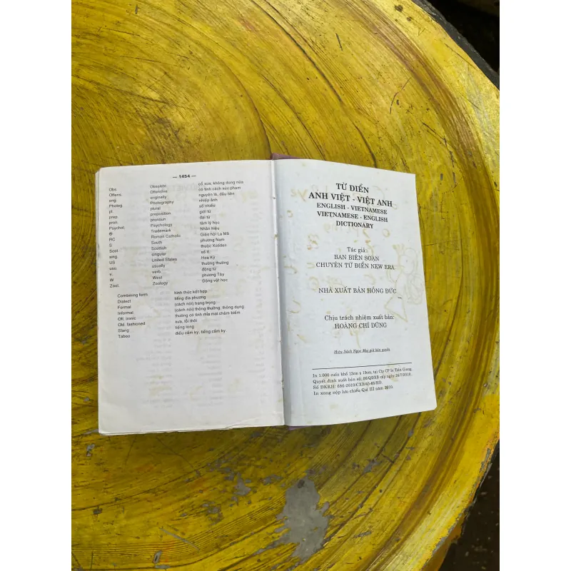 TỪ ĐIỂN ANH - VIỆT VIỆT- ANH BÌA CỨNG KHỔ 13 x19 731070