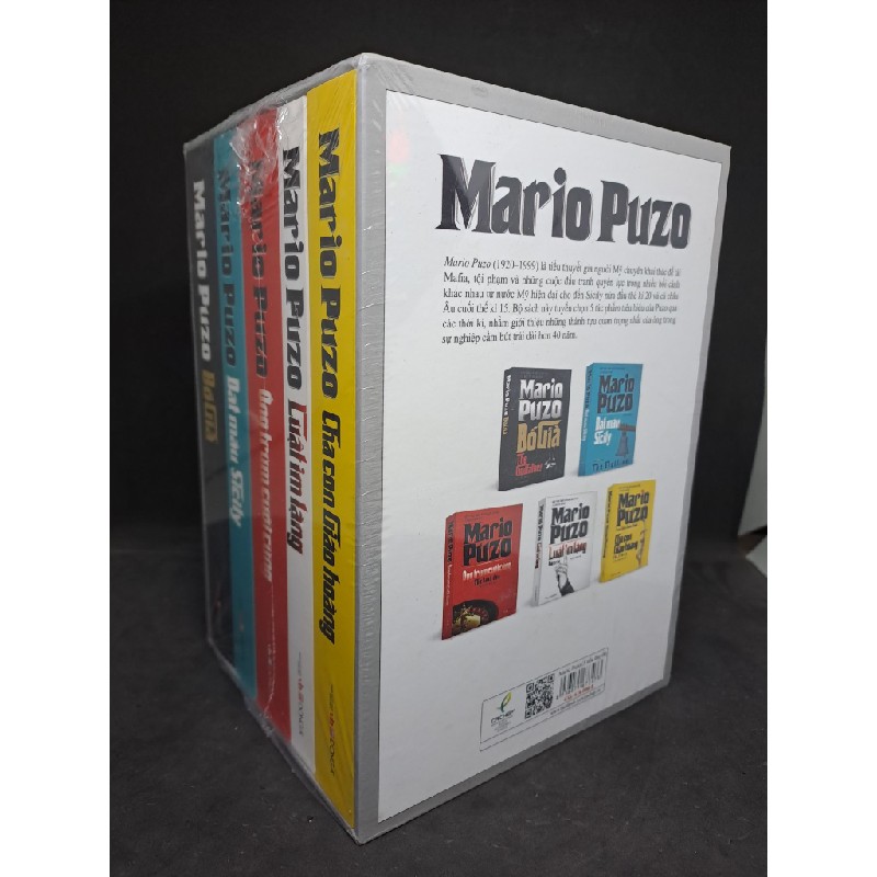 Bộ 5 cuốn tiểu thuyết Mario Puzo mới 100%: bố già, đất máu Sicily, ông trùm cuối cùng, luật im lặng, cha con Giáo hoàng HCM1706 34713