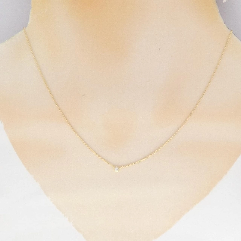 K18YG Dây chuyền kim cương 0.03CT - Hàng hiệu Authentic 857181