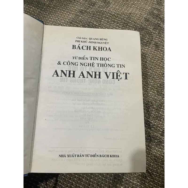Từ điển Tin học & Công nghệ Thông tin Anh-Anh-Việt ;phiên bản quốc tế năm 2007 1030100