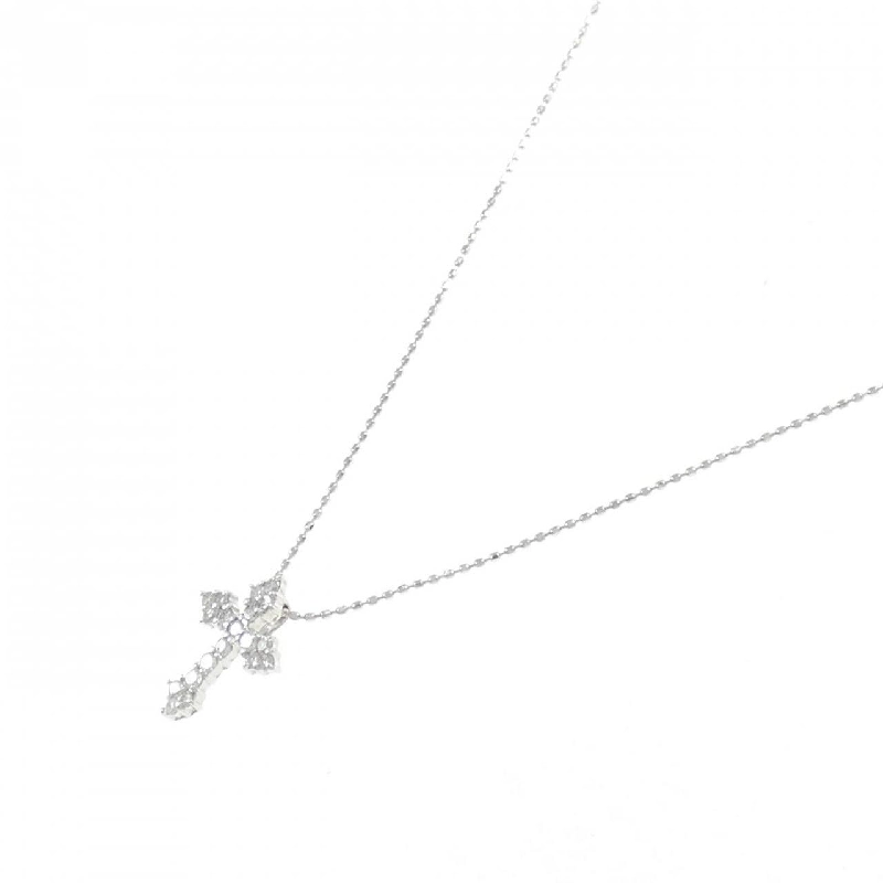 K18WG Dây chuyền kim cương chéo 0.30CT - Hàng hiệu Authentic 861953