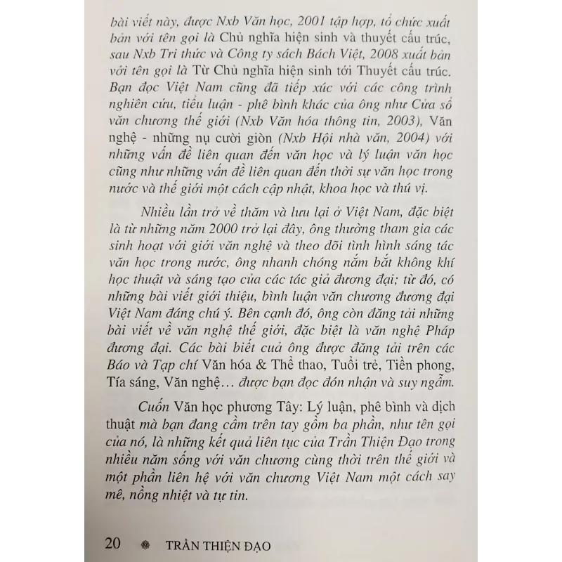 Văn học phương Tây lý luận phê bình và dịch thuật (Trần Thiện Đạo) 1033055