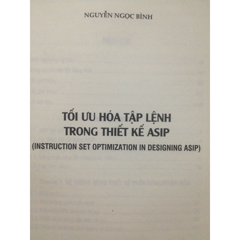 TỐI ƯU HÓA TẬP LỆNH TRONG THIẾT KẾ ASIP (Sách chuyên khảo) 493369