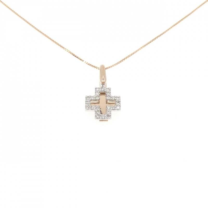 K18PG/K18WG Dây chuyền kim cương chéo 0.25CT - Hàng hiệu Authentic 863942