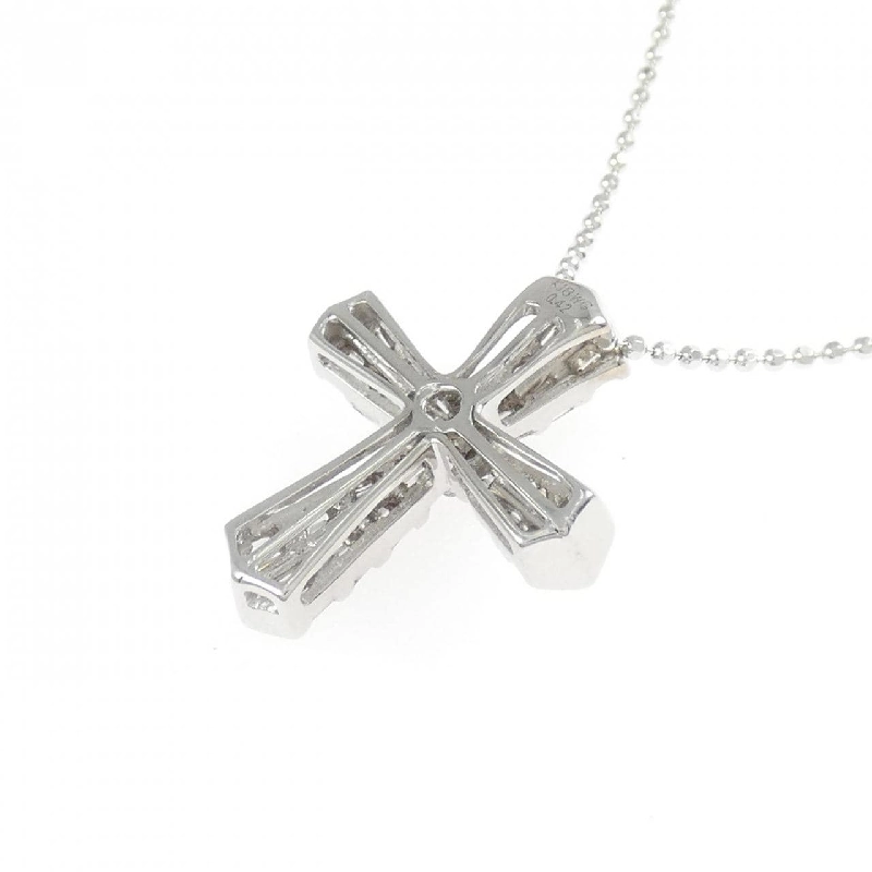 K18WG Dây chuyền kim cương chéo 0.42CT - Hàng hiệu Chính hãng 846964