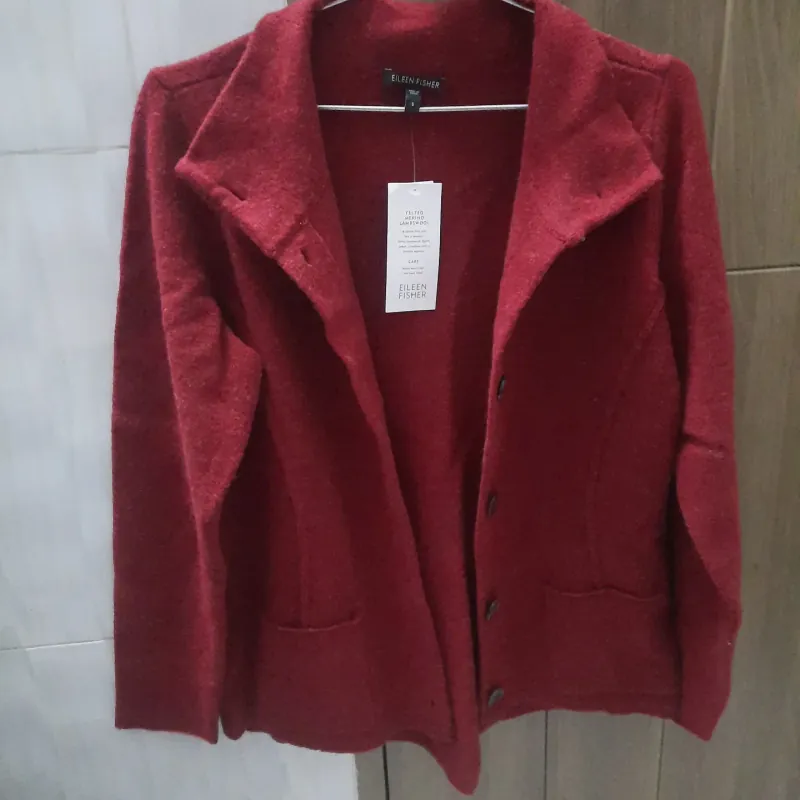 Áo khoác nữ len nỉ màu đỏ đô size s phù hợp cho 40 đến 50 kg 755004