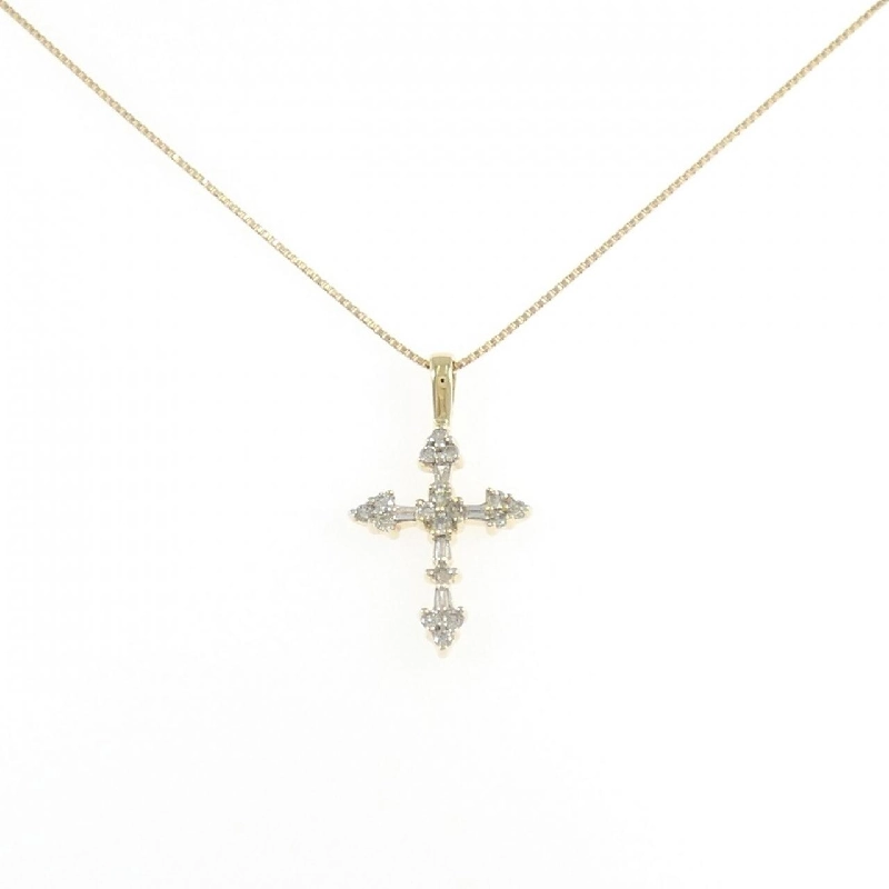 K18YG/K18WG Dây chuyền kim cương chéo 0.33CT - Hàng hiệu Authentic 862271