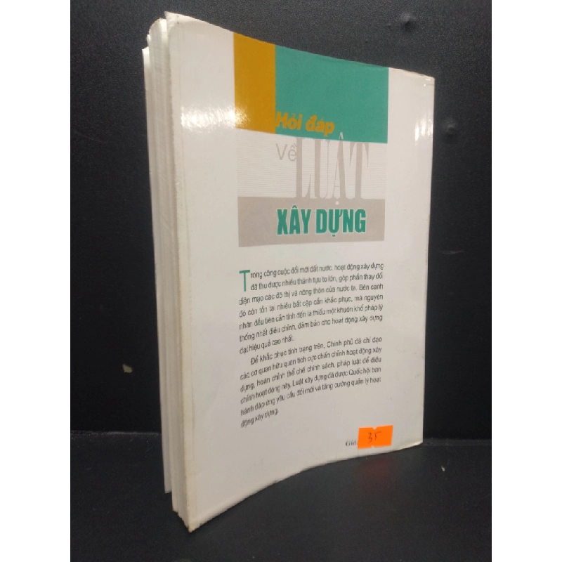 [Phiên Chợ Sách Cũ] Hỏi đáp về luật xây dựng Nguyễn Thanh Vân 2004 2303 420907