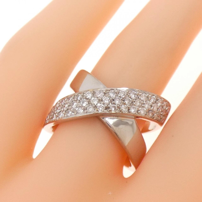 Nhẫn kim cương Pavé K18WG 0.46CT 670457