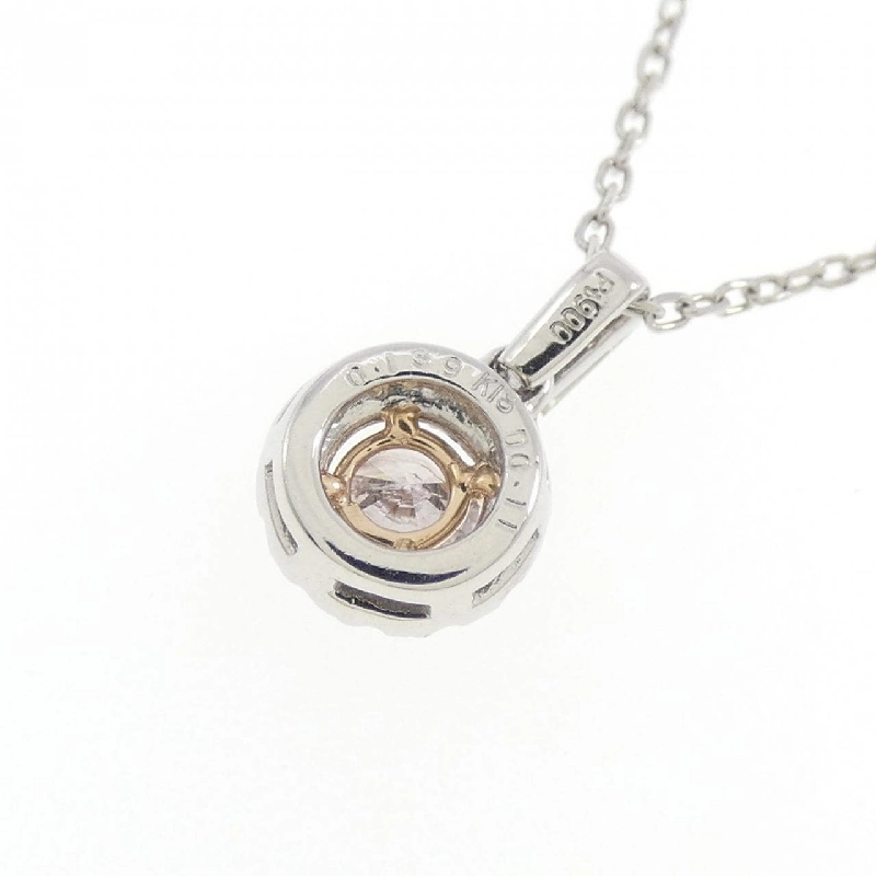 Dây chuyền kim cương hồng PT900/K18PG/PT850 0.139CT - Hàng hiệu Authentic 859018