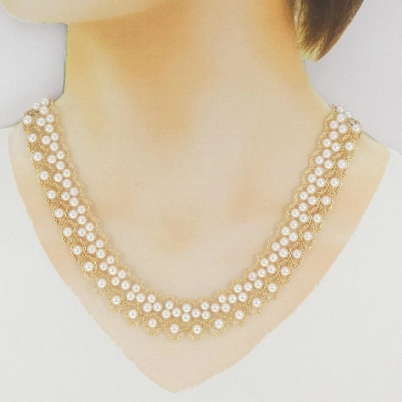 K18YG Ngọc trai Akoya Dây chuyền - Hàng hiệu Chính hãng 857809