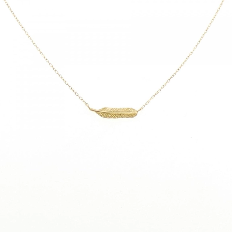 K18YG Dây chuyền lông vũ - Hàng hiệu Authentic 859822