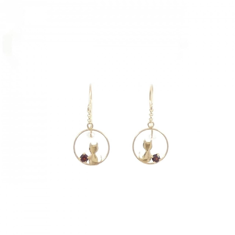 K10YG Bông tai Garnet - Hàng hiệu Chính hãng 868090