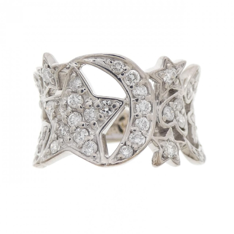 Nhẫn kim cương K18WG hình sao × mặt trăng × trái tim 1.00CT - Hàng hiệu Authentic 853387