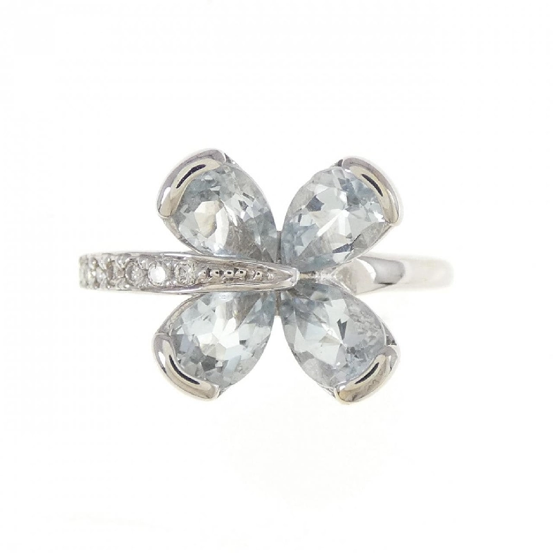 Nhẫn Aquamarine K18WG Hoa 1.32CT 671083