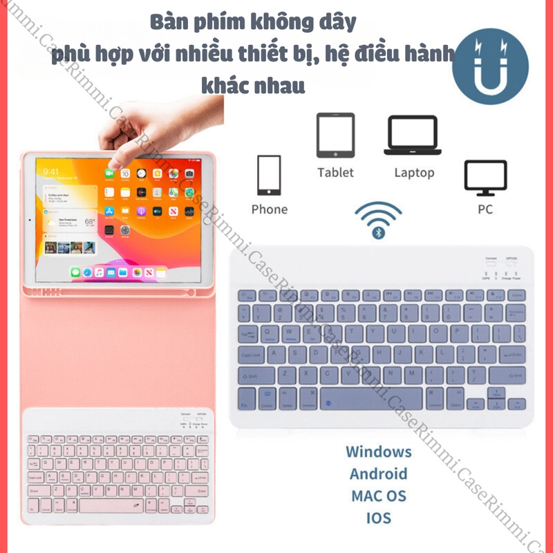 Bao da IPAD Gen 6/7/8/9 - màu đen có khe đựng bút 387355