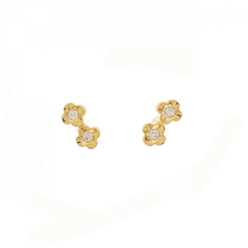 Bông tai kim cương 750YG - Hàng hiệu Authentic 870062