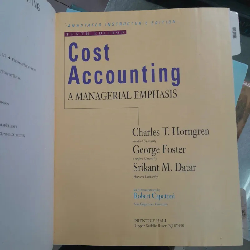 COST ACCOUNTING - KẾ TOÁN CHI PHÍ - HORNGREN, FOSTER, DATAR 590151