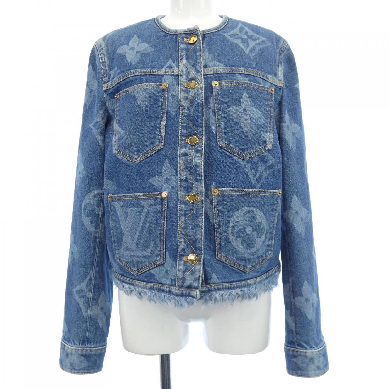 Áo khoác denim Louis Vuitton LOUIS VUITTON Giant Monogram Không cổ FKJA06ZPY 631234