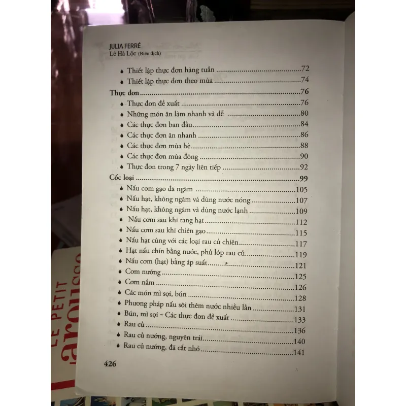 Nấu ăn thực dưỡng cơ bản - Các quy trình nấu rau củ và cốc loại - 	 Julia Ferré 933537