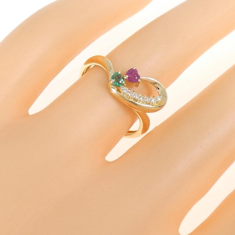 Nhẫn đá màu K18YG 671745