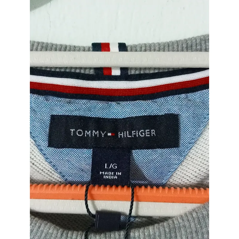 Áo sweater Tommy Hilfiger thêu chữ & logo màu xám 719765