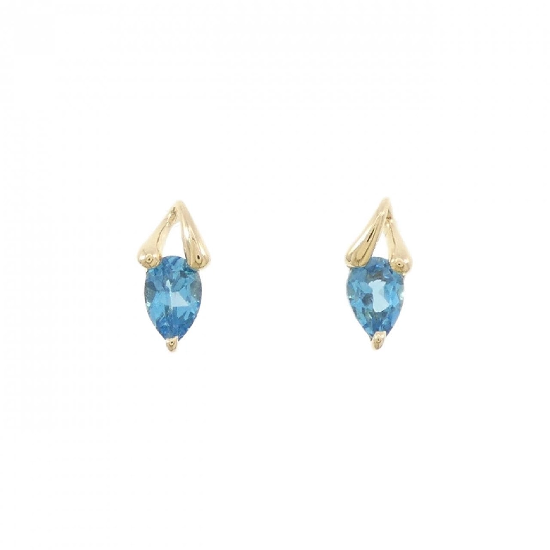 K18YG Blue Topaz Bông tai - Hàng hiệu Chính hãng 865763