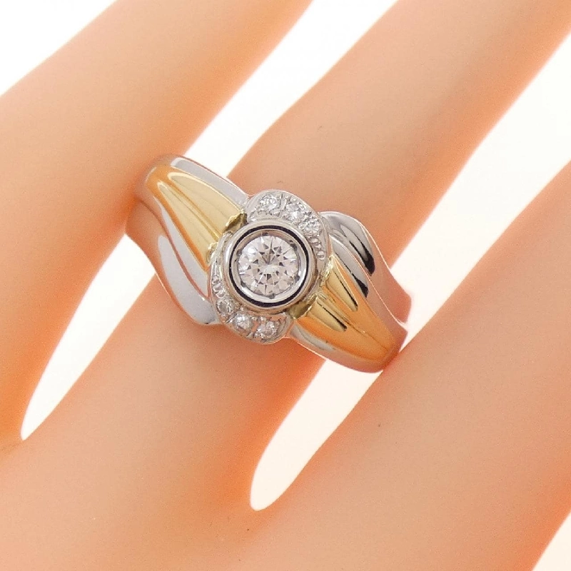 Nhẫn kim cương PT900/K18YG 0.18CT 666921