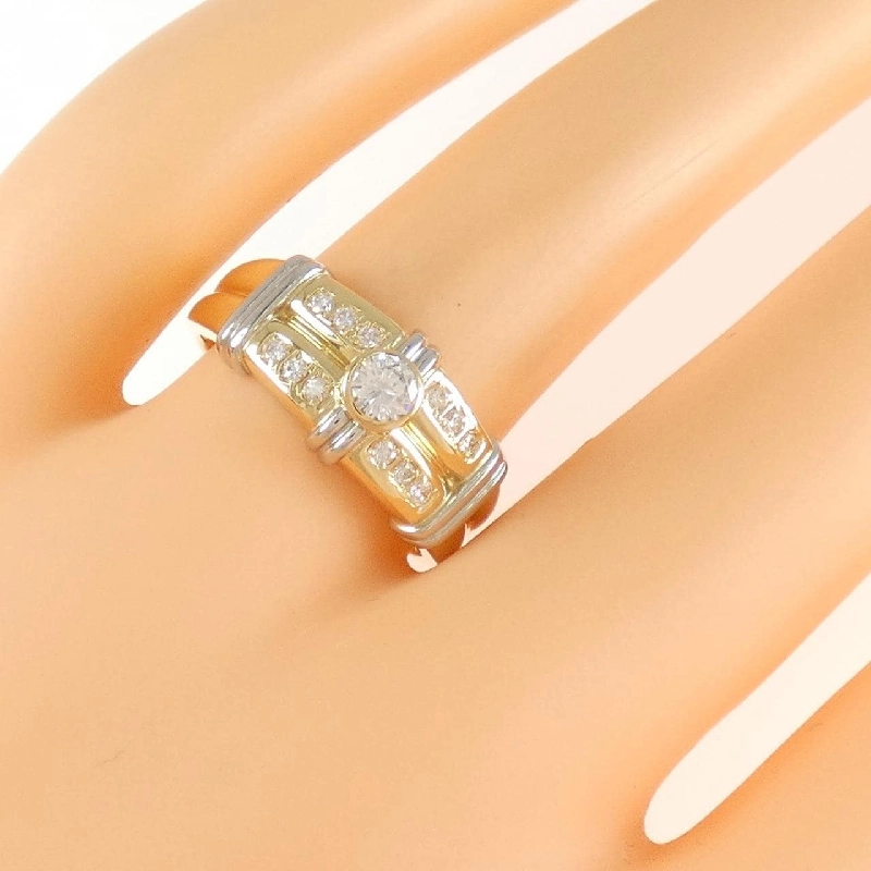 Nhẫn kim cương K18YG/PT900 0.15CT 669464