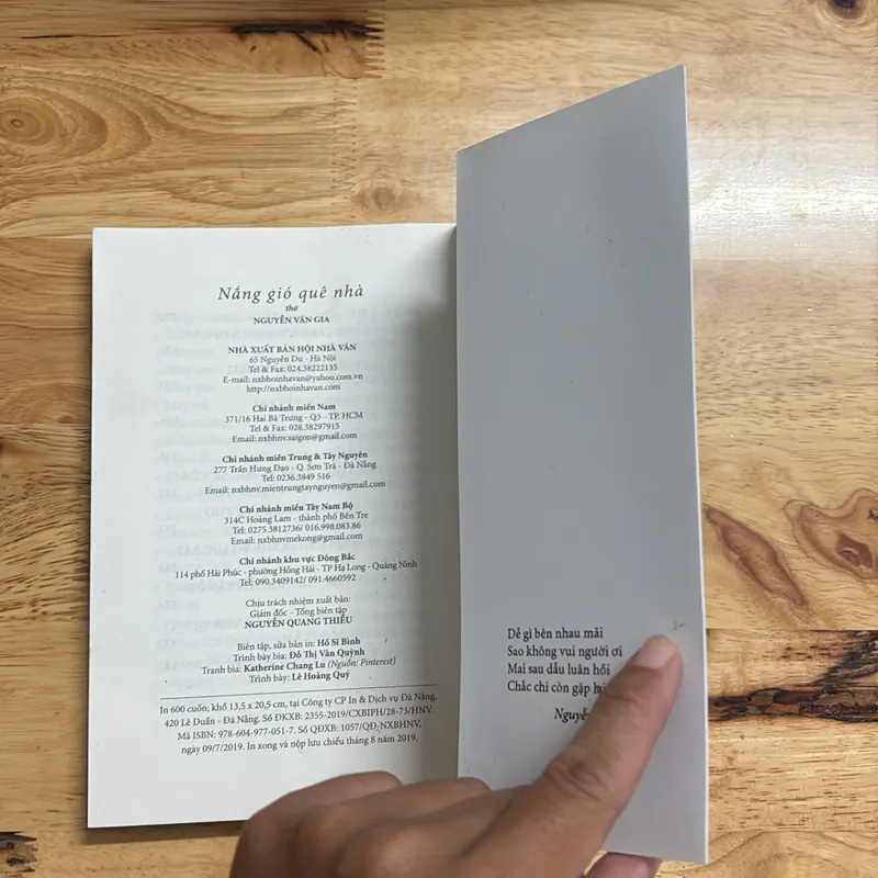 [Chữ Ký Tác Giả] - II Thơ: Nắng Gió Quê Nhà - Nguyễn Văn Gia - 2019 690049