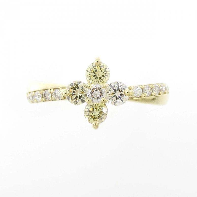 【Sản phẩm mới】Nhẫn kim cương K18YG hình hoa 0.50CT 671905