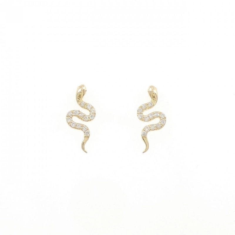 K18YG Bông tai rắn kim cương 0.12CT - Hàng hiệu Chính hãng 867782
