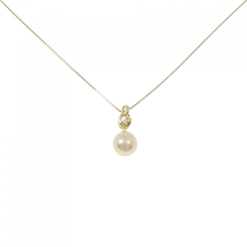 K18YG Ngọc trai Akoya Dây chuyền 7.1mm - Hàng hiệu Chính hãng 857808