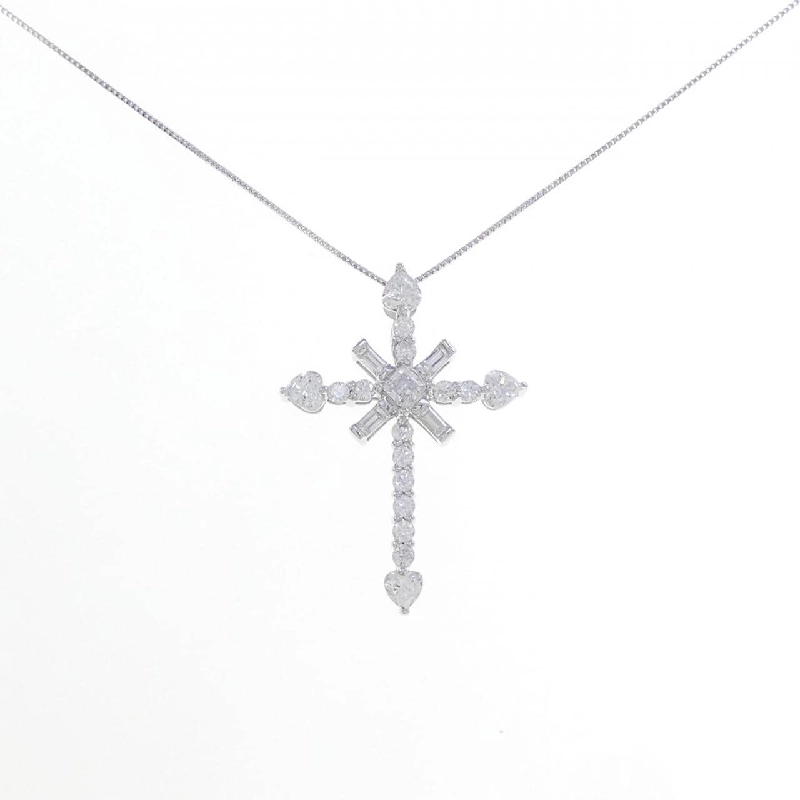 14KWG/K18WG Dây chuyền hình chữ thập Cubic - Hàng hiệu Chính hãng 858604