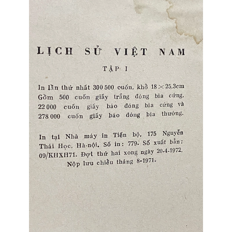 LỊCH SỬ VIỆT NAM - tập 1 (XB1971) 385149