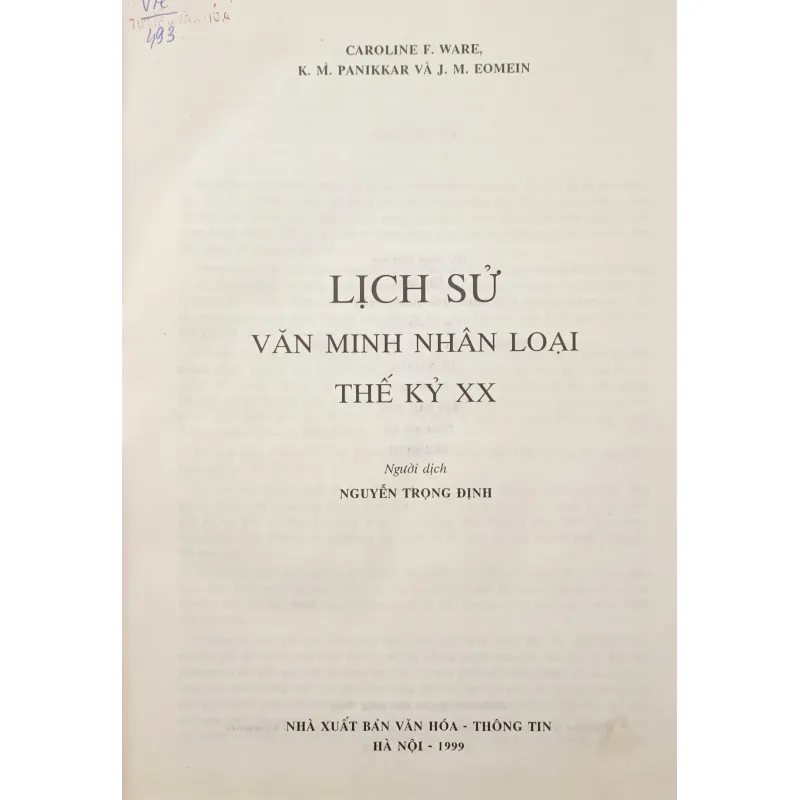 Lịch sử văn minh nhân loại thế kỷ XX 791077