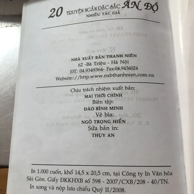 20 truyện ngắn đặc sắc Ấn Độ 977696