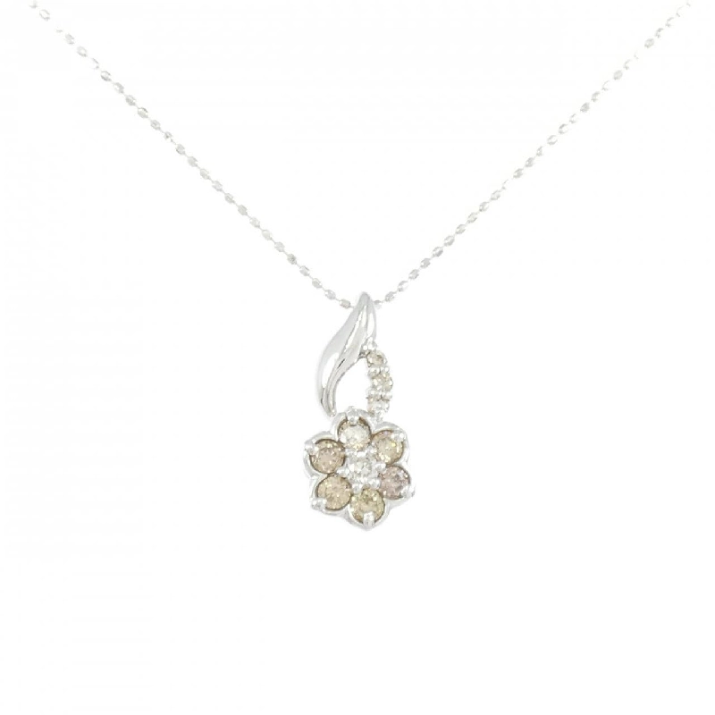 K18WG Hoa Nhẫn Kim Cương Dây Chuyền 0.50CT - Hàng hiệu Chính Hãng 858408