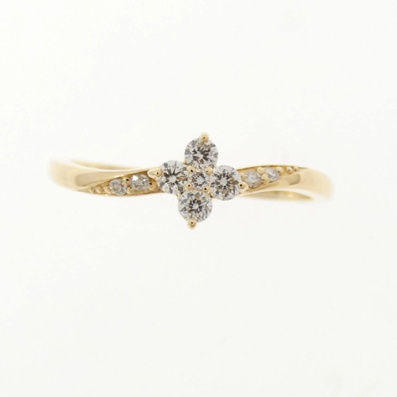 Nhẫn kim cương K18YG hoa 666695