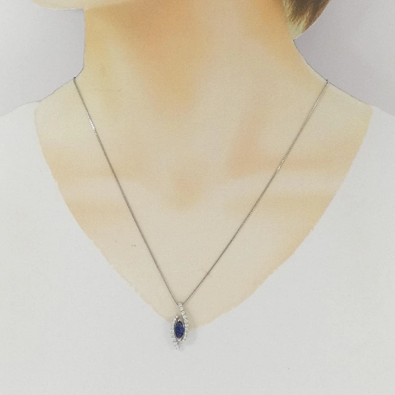 Dây chuyền Sapphire PT900/PT850 0.95CT - Hàng hiệu Chính hãng 861721