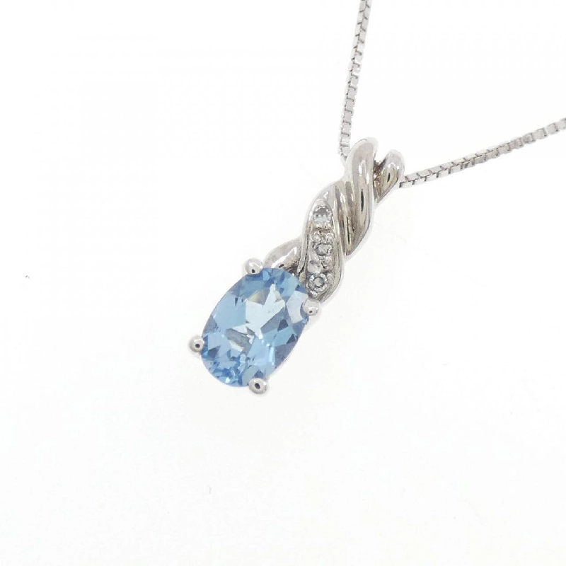 K18WG Aquamarine Necklace - Hàng hiệu Authentic 861179