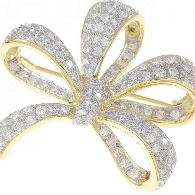 K18YG/K18WG Nơ Kim Cương Brooch 1.90CT - Hàng hiệu Chính hãng 871135