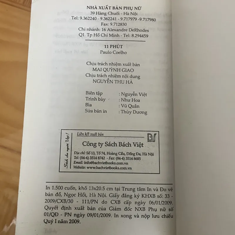 11 phút - Paulo Coelho 990261