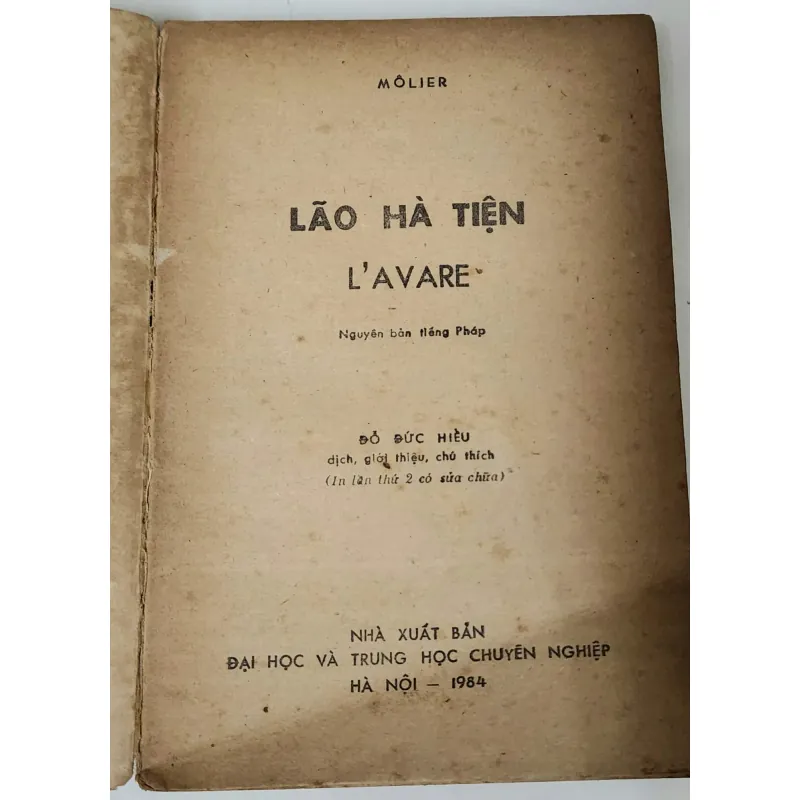 Vở kịch kinh điển: LÃO HÀ TIỆN (Song ngữ Pháp - Việt) - Molière 790721