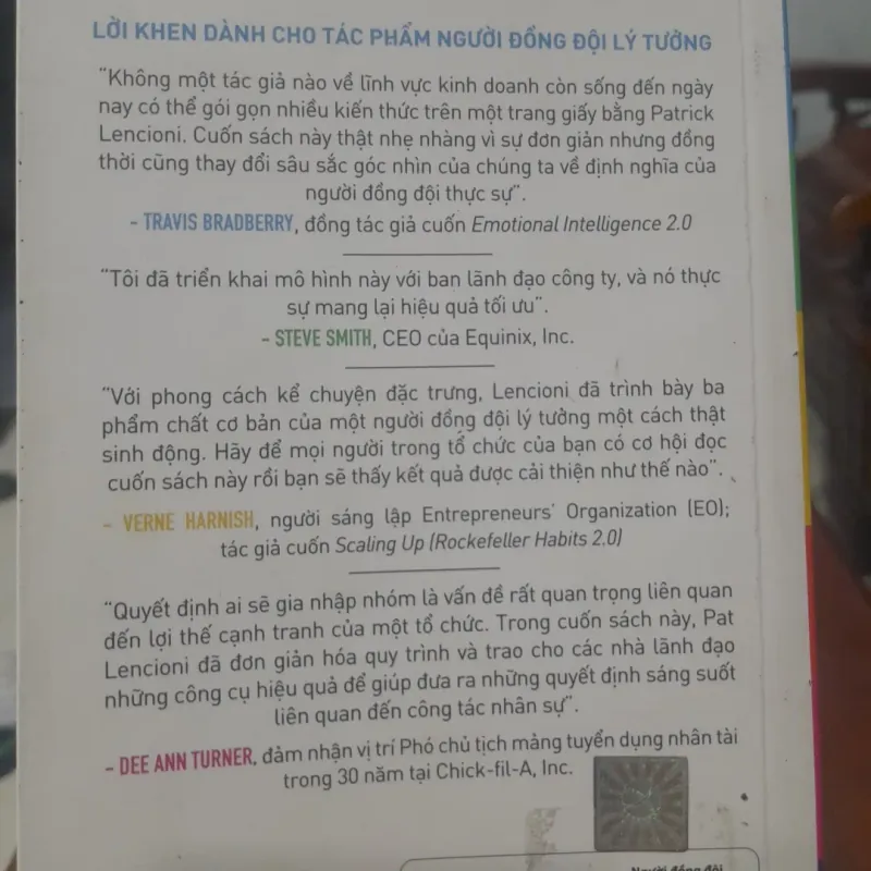 Patrick Lencioni - NGƯỜI ĐỒNG ĐỘI LÝ TƯỞNG 1021937