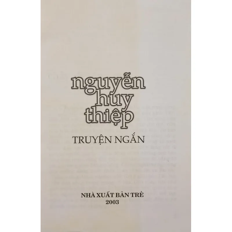 Truyện ngắn Nguyễn Huy Thiệp 934462